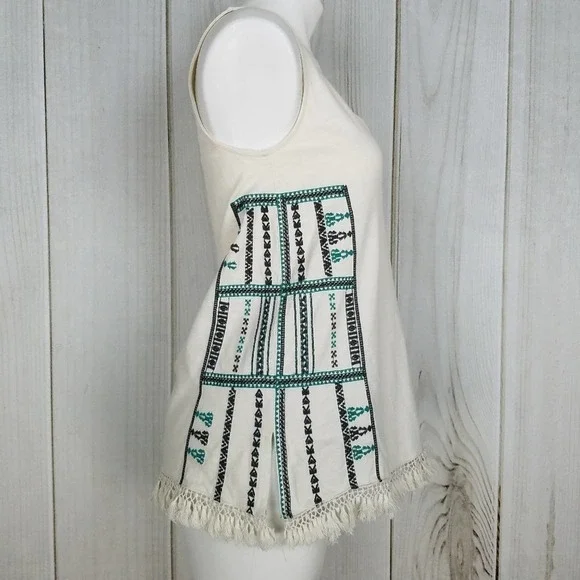Madewell White Boho Embroidery Tank Top - Picture 7 of 10